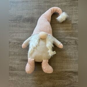 New Adorable Pink and Cream Sparkle Gnome Plush Decor